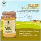 100% Pure Organic Desi Gir Cow Ghee By Vanalaya | Rich Source Of Vitamin A & Healthy Delicious Pure Desi Ghee | (500ml) 16.9 Ounce | Jar Pack